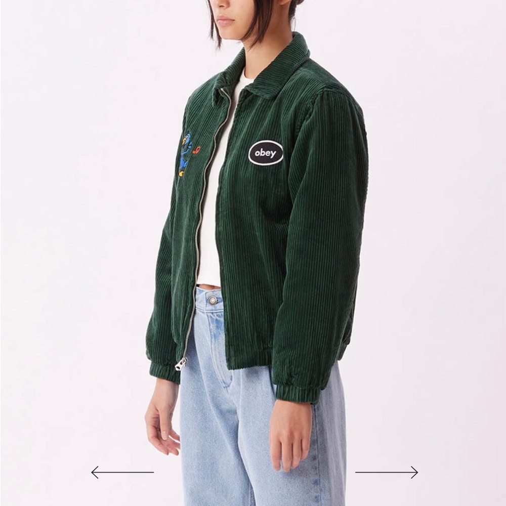 Obey Nomad Dark Cedar Corduroy Womens Jacket Large